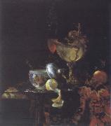 Willem Kalf Style life with Nautilus goblet oil on canvas
